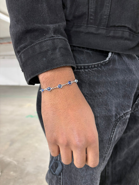 Silver Eye Bracelet - Ice